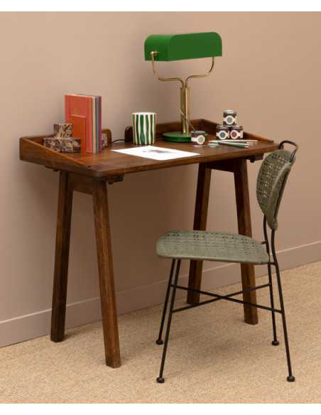Bureau console bois de manguier 99x50x76 cm Beckett  - 2