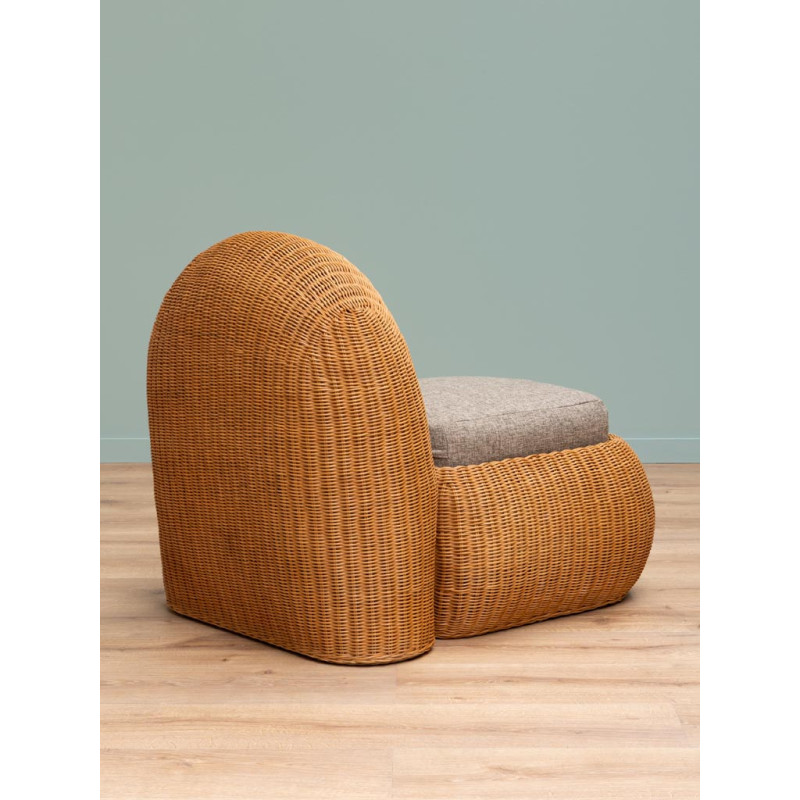 Fauteuil lounge rotin coussin taupe 74x100x82 cm Tanéa  - 6