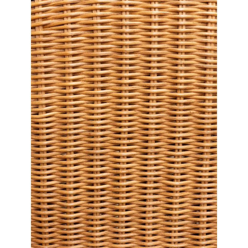 Fauteuil lounge rotin coussin taupe 74x100x82 cm Tanéa  - 8