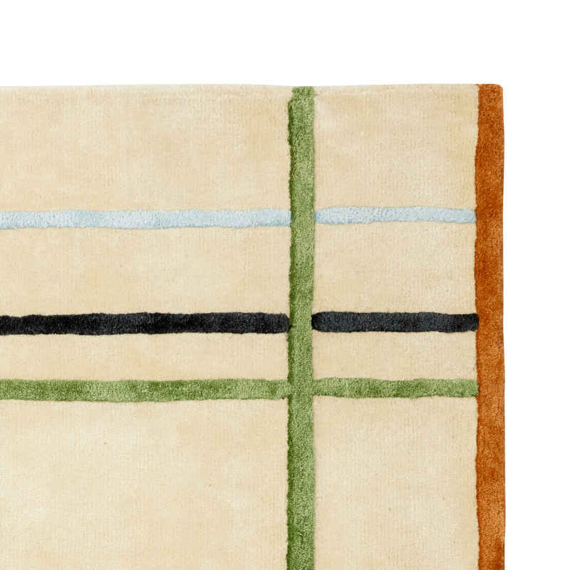 Tapis beige rayures colorées 120x180 cm Fluffy Hübsch - 2