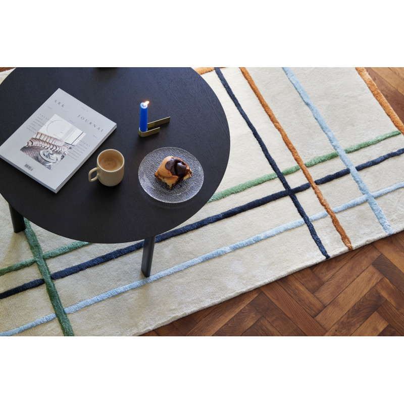 Tapis beige rayures colorées 120x180 cm Fluffy Hübsch - 4