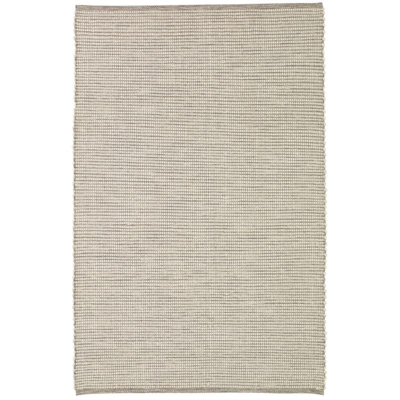 Tapis laine et coton gris blanc cassé 200x300 cm Poppy Hübsch - 1