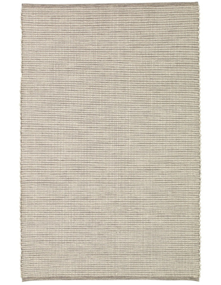 Tapis laine et coton gris blanc cassé 200x300 cm Poppy Hübsch - 1