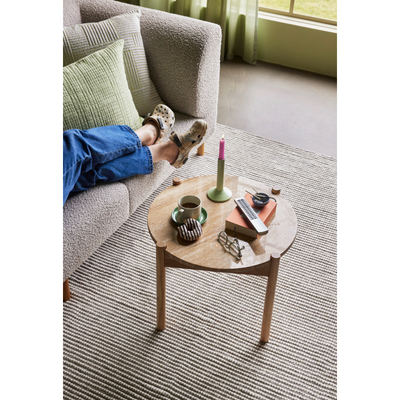 Tapis laine et coton gris blanc cassé 200x300 cm Poppy Hübsch - 7