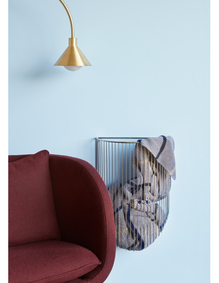 Lampadaire arc métal couleur laiton et marbre noir 60x168 cm Pipe Hübsch - 5