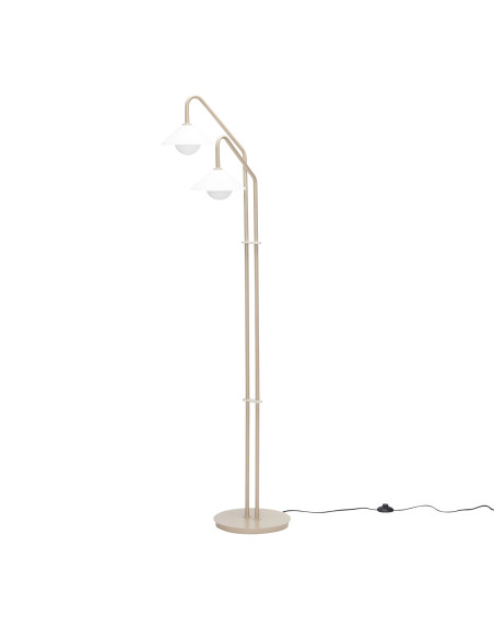 Lampadaire double beige verre blanc 30x50x165 cm Como Hübsch - 6