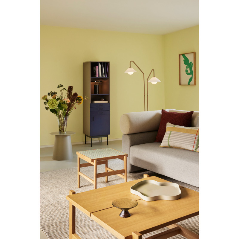 Lampadaire double beige verre blanc 30x50x165 cm Como Hübsch - 9
