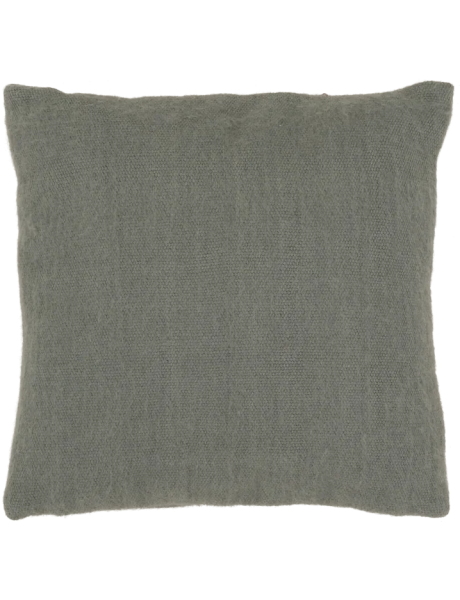 Coussin carré en laine vert sauge grisé 45x45 cm Sea Grass Urban Nature Culture - 1