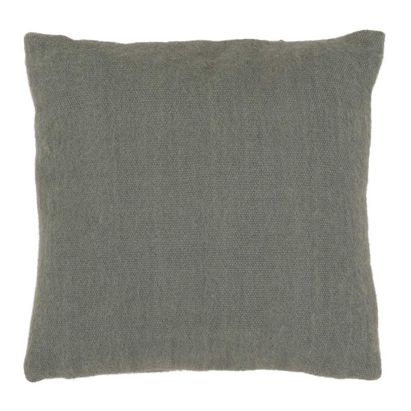 Coussin carré en laine vert sauge grisé 45x45 cm Sea Grass Urban Nature Culture - 1