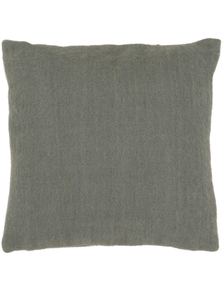 Coussin carré en laine vert sauge grisé 45x45 cm Sea Grass Urban Nature Culture - 1