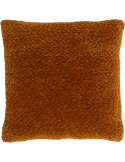 Coussin bouclette ocre en coton laine 50x50 cm Megan