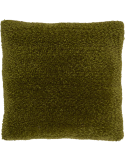 Coussin bouclette vert olive 50x50 cm Megan