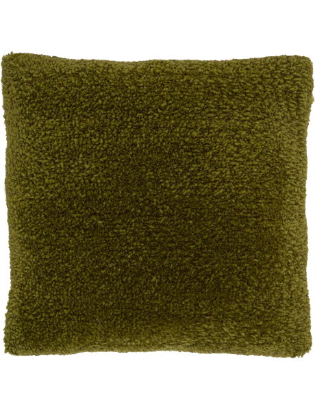 Coussin bouclette vert olive 50x50 cm Megan Urban Nature Culture - 1