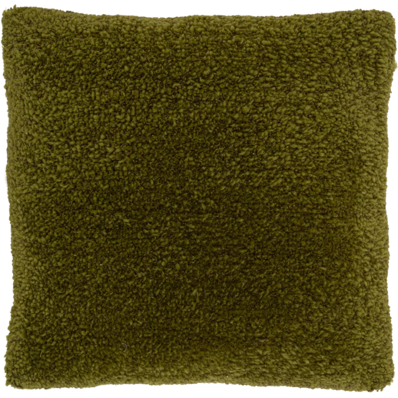 Coussin bouclette vert olive 50x50 cm Megan Urban Nature Culture - 1