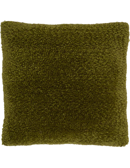 Coussin bouclette vert olive 50x50 cm Megan Urban Nature Culture - 1
