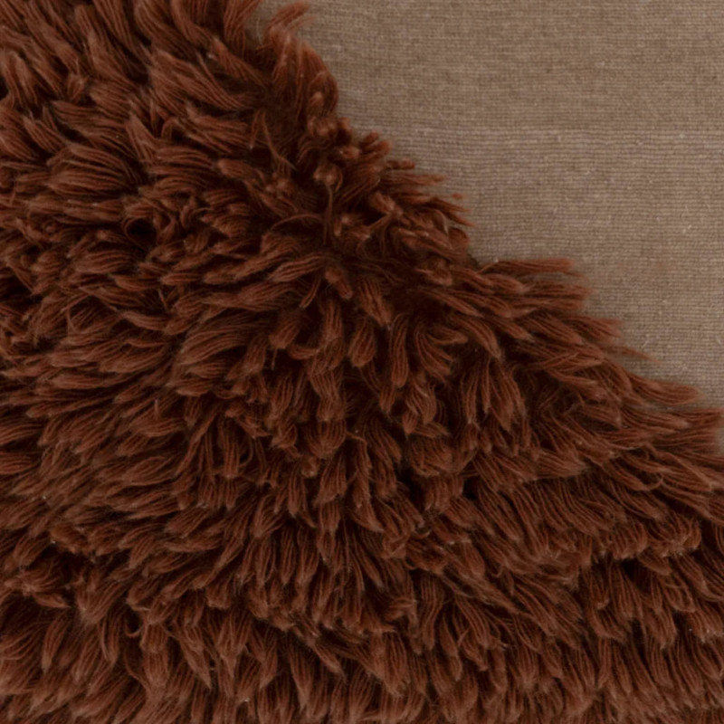 Coussin poils longs terracotta taupe 50x50 cm Sirle Urban Nature Culture - 4