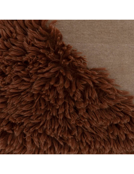 Coussin poils longs terracotta taupe 50x50 cm Sirle Urban Nature Culture - 4