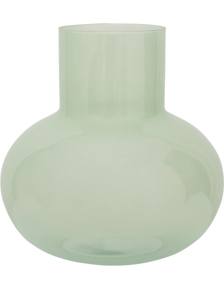 Vase boule verre recyclé vert clair 28x28,4 cm Collo Urban Nature Culture - 1