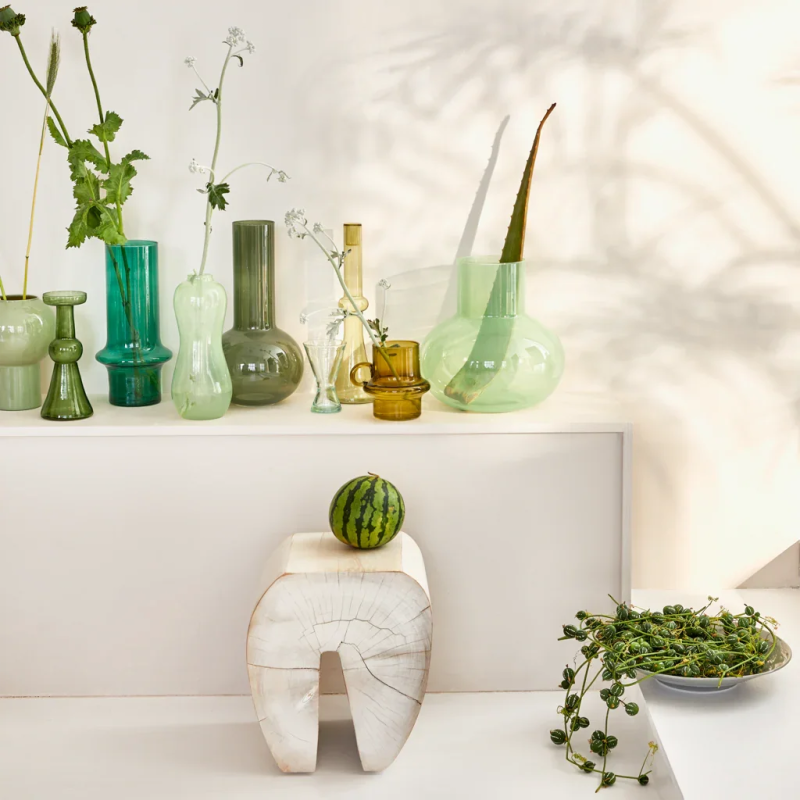 Vase boule verre recyclé vert clair 28x28,4 cm Collo Urban Nature Culture - 3