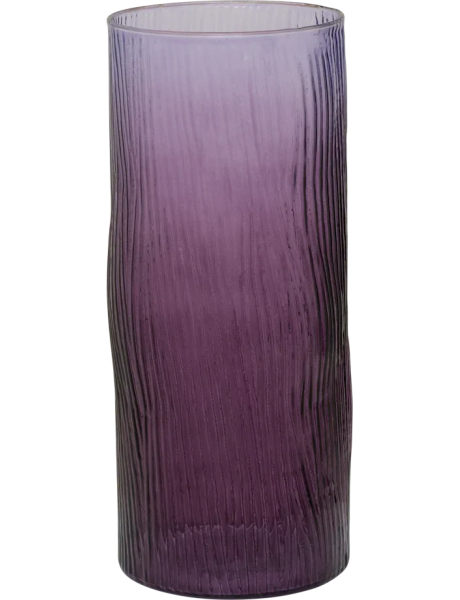 Vase cylindre en verre recyclé prune 14x33 cm Yuli Urban Nature Culture - 1