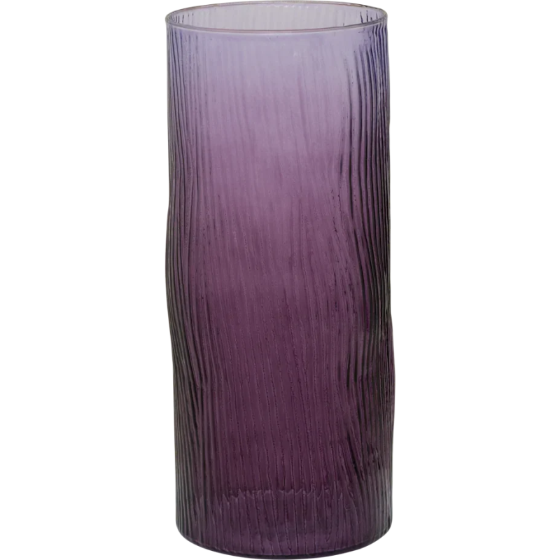 Vase cylindre en verre recyclé prune 14x33 cm Yuli Urban Nature Culture - 1