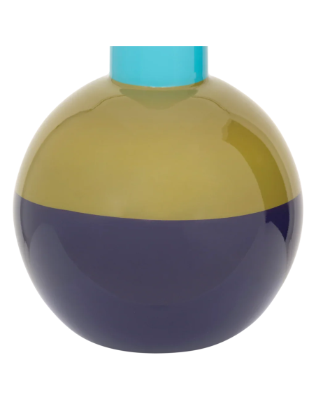 Vase boule verre recyclé bleu olive violet 22,5x33 cm Lahja Urban Nature Culture - 3