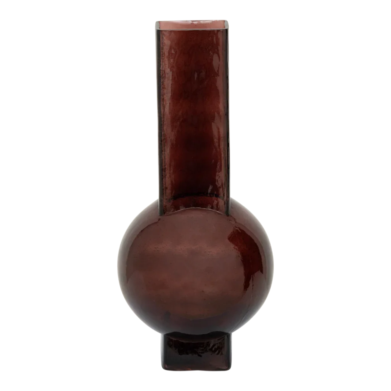 Vase en verre recyclé brun chocolat 16x36,5 cm Eve Urban Nature Culture - 3