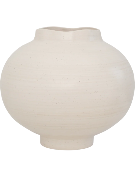 Vase boule céramique blanc cassé 31x27 cm Camila Urban Nature Culture - 1