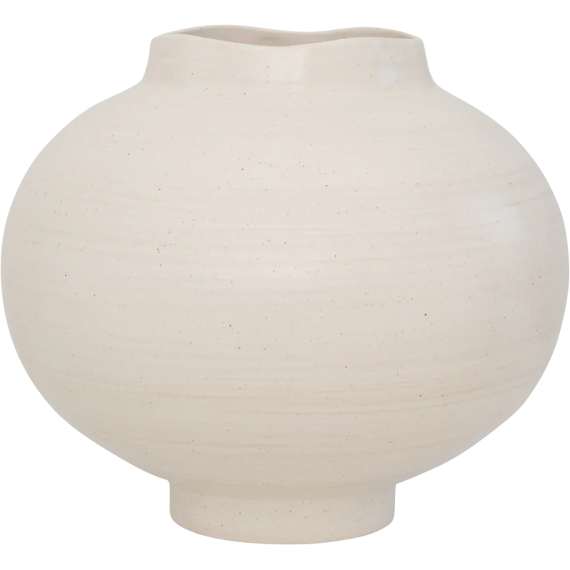 Vase boule céramique blanc cassé 31x27 cm Camila Urban Nature Culture - 1