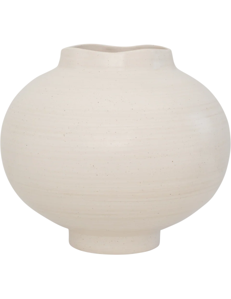 Vase boule céramique blanc cassé 31x27 cm Camila Urban Nature Culture - 1