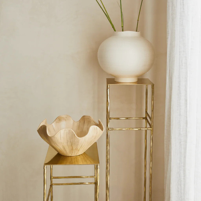 Vase boule céramique blanc cassé 31x27 cm Camila Urban Nature Culture - 2