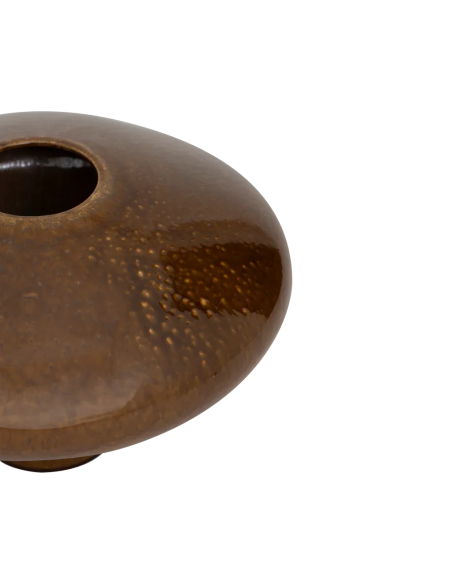 Vase bas céramique brun doré 37,5x24,5 cm Nala Urban Nature Culture - 3