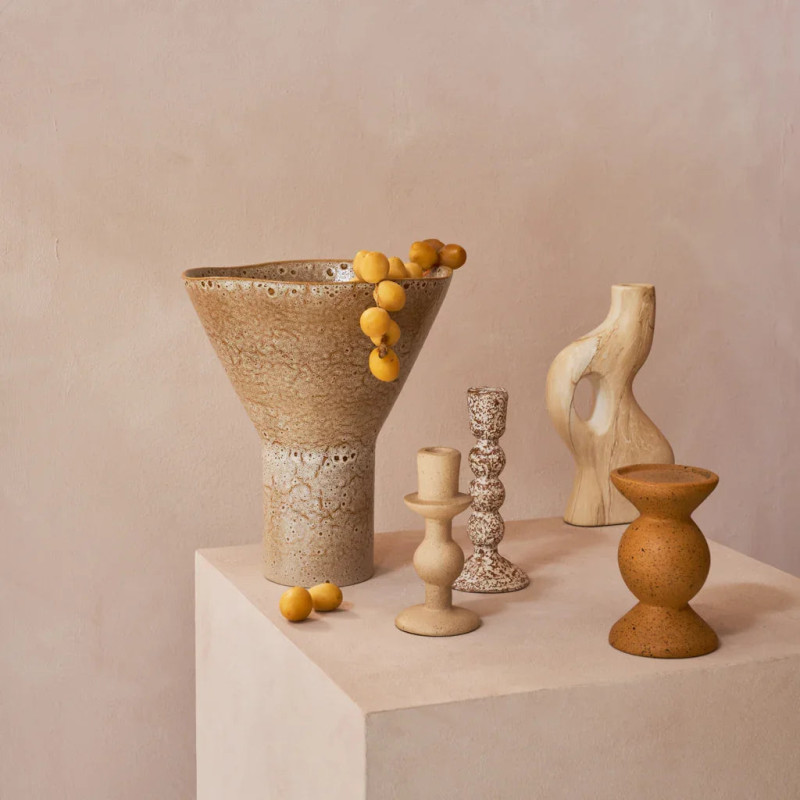 Vase céramique beige moucheté 28,5 cm Yaro Urban Nature Culture - 2
