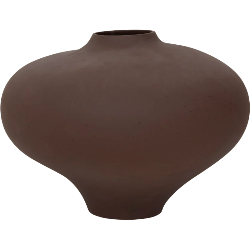 Vase céramique brun chocolat mat 37x28 cm Nomsa Urban Nature Culture - 1