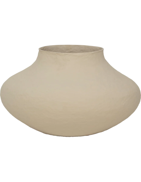 Grand pot décoratif coton mâché beige kaki 45 cm Vif Urban Nature Culture - 1