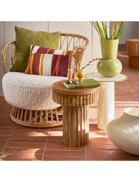 Grand pot décoratif coton mâché beige kaki 45 cm Vif Urban Nature Culture - 2