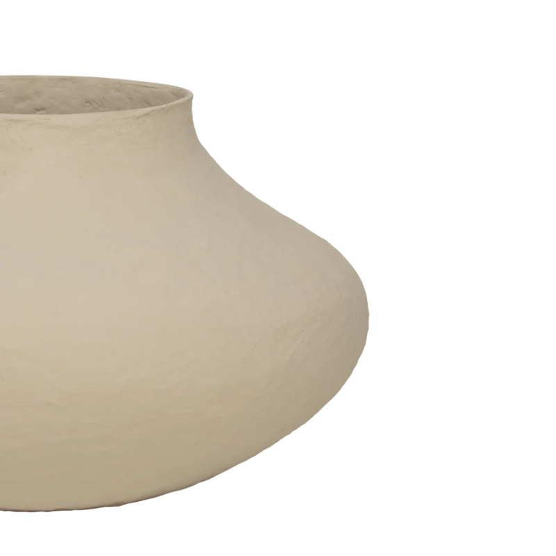 Grand pot décoratif coton mâché beige kaki 45 cm Vif Urban Nature Culture - 3