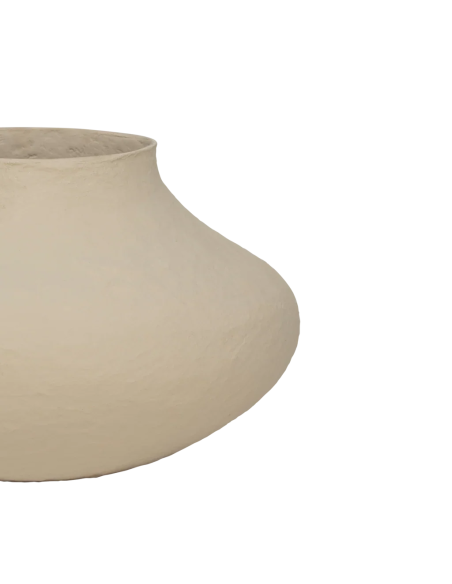 Grand pot décoratif coton mâché beige kaki 45 cm Vif Urban Nature Culture - 3