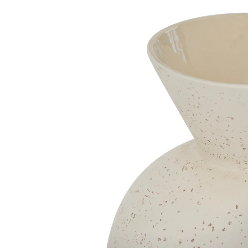 Vase céramique blanc cassé moucheté 27 cm Thabo Urban Nature Culture - 3