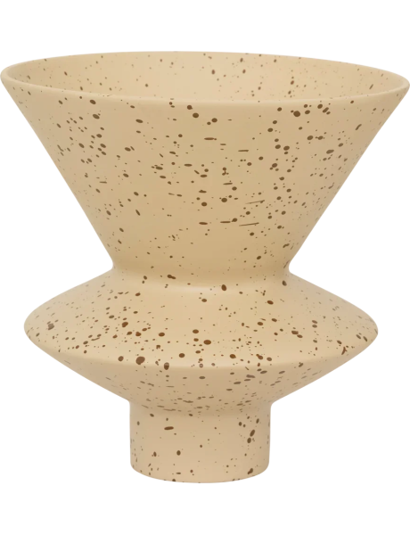 Vase céramique beige moucheté 26 cm Thandi Urban Nature Culture - 1
