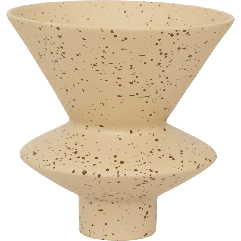Vase céramique beige moucheté 26 cm Thandi Urban Nature Culture - 1