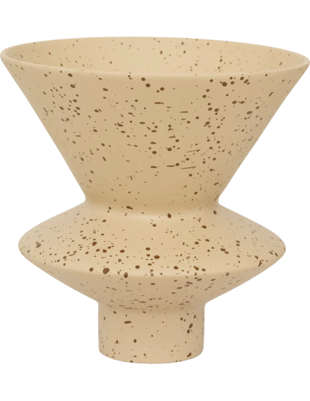 Vase céramique beige moucheté 26 cm Thandi Urban Nature Culture - 1
