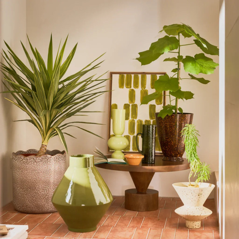 Vase céramique beige moucheté 26 cm Thandi Urban Nature Culture - 2