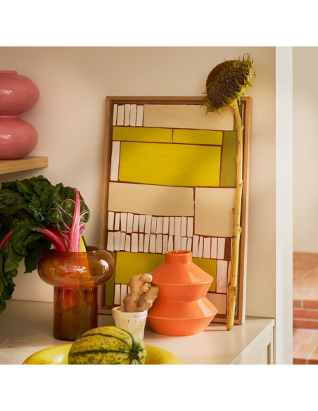Vase géométrique céramique orange nectarine 22 cm Zodwa Urban Nature Culture - 2