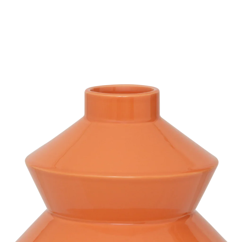 Vase géométrique céramique orange nectarine 22 cm Zodwa Urban Nature Culture - 4