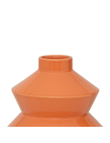 Vase géométrique céramique orange nectarine 22 cm Zodwa Urban Nature Culture - 4