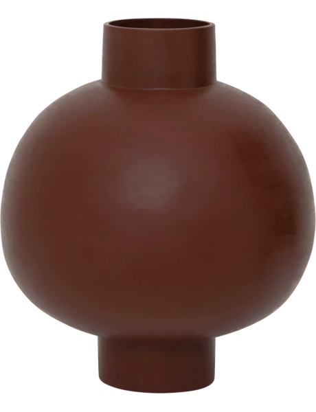 Grand vase céramique marron rouge 40 cm Ilo Urban Nature Culture - 1