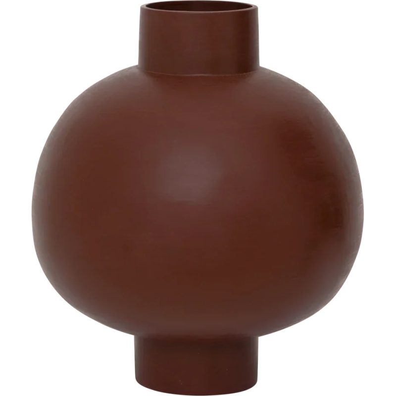Grand vase céramique marron rouge 40 cm Ilo Urban Nature Culture - 1