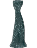 Bougeoir céramique vert forêt 17,5 cm Grace