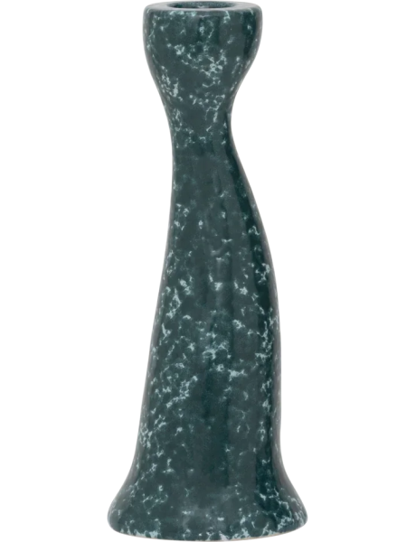 Bougeoir céramique vert forêt 17,5 cm Grace Urban Nature Culture - 1